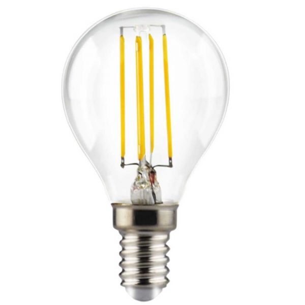 LED lampa Filament, Klar, E14, 470ln, 4W